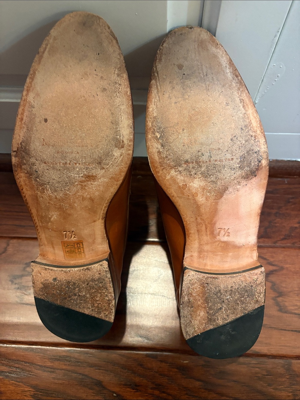 Meermin Men's Leather Penny Loafers - Tan - Picture 5 of 6